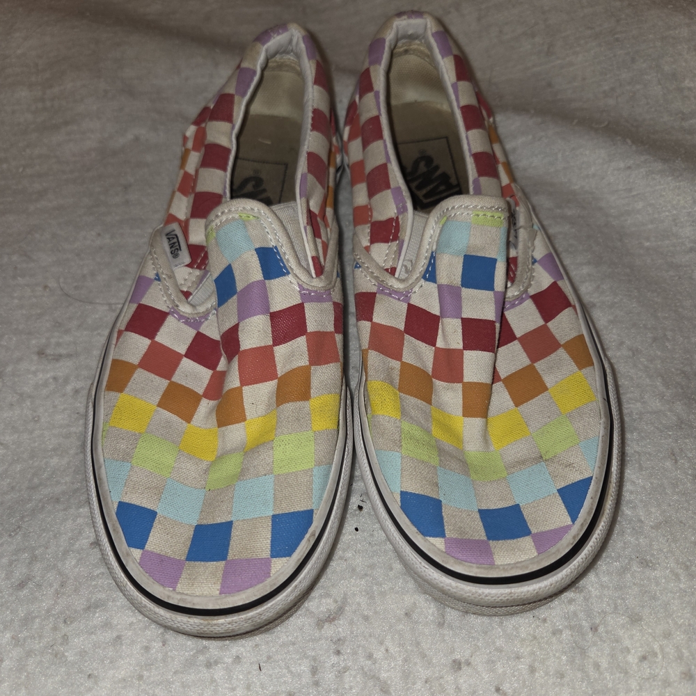 Vans Kids Multicolor Checkered Slip-On Sneakers